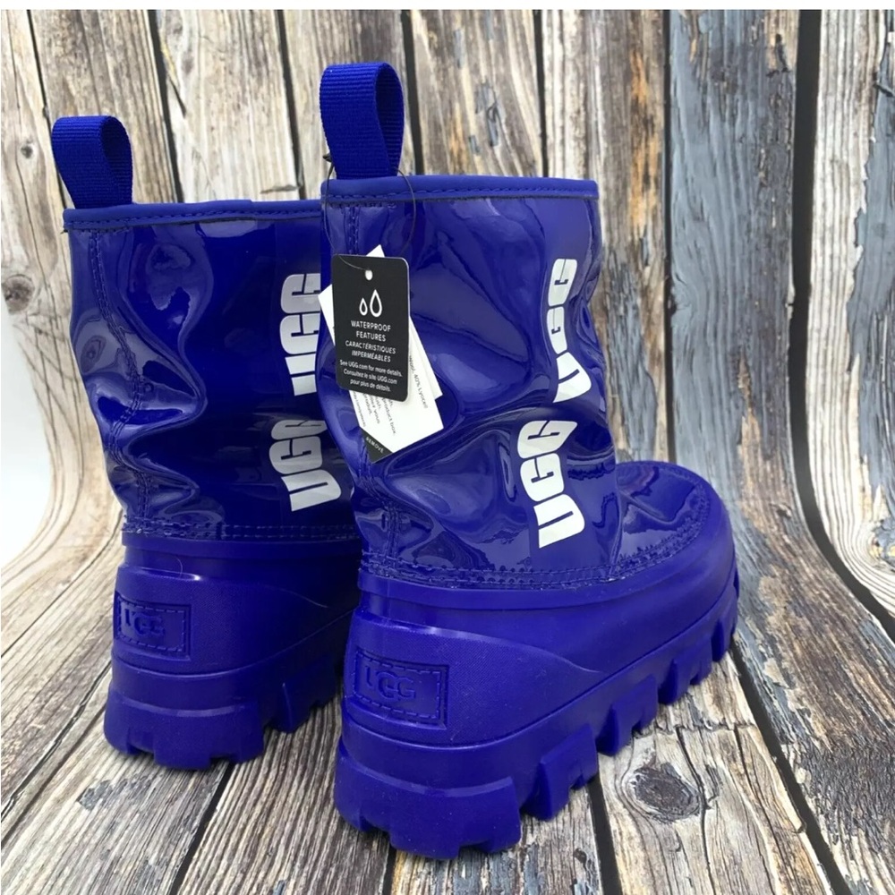 UGG Classic Brellah Rain Boot ROYAL BLUE Size 6 Waterproof Lined Mid Calf - Picture 8 of 13